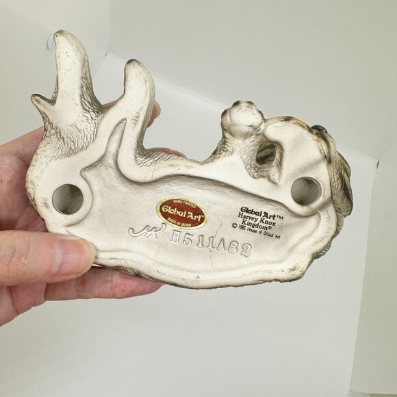 Vtg 1983 Harvey Knox Kingdom Porcelain Tabby Cat Kitten Sleeping Laying - Picture 6 of 6